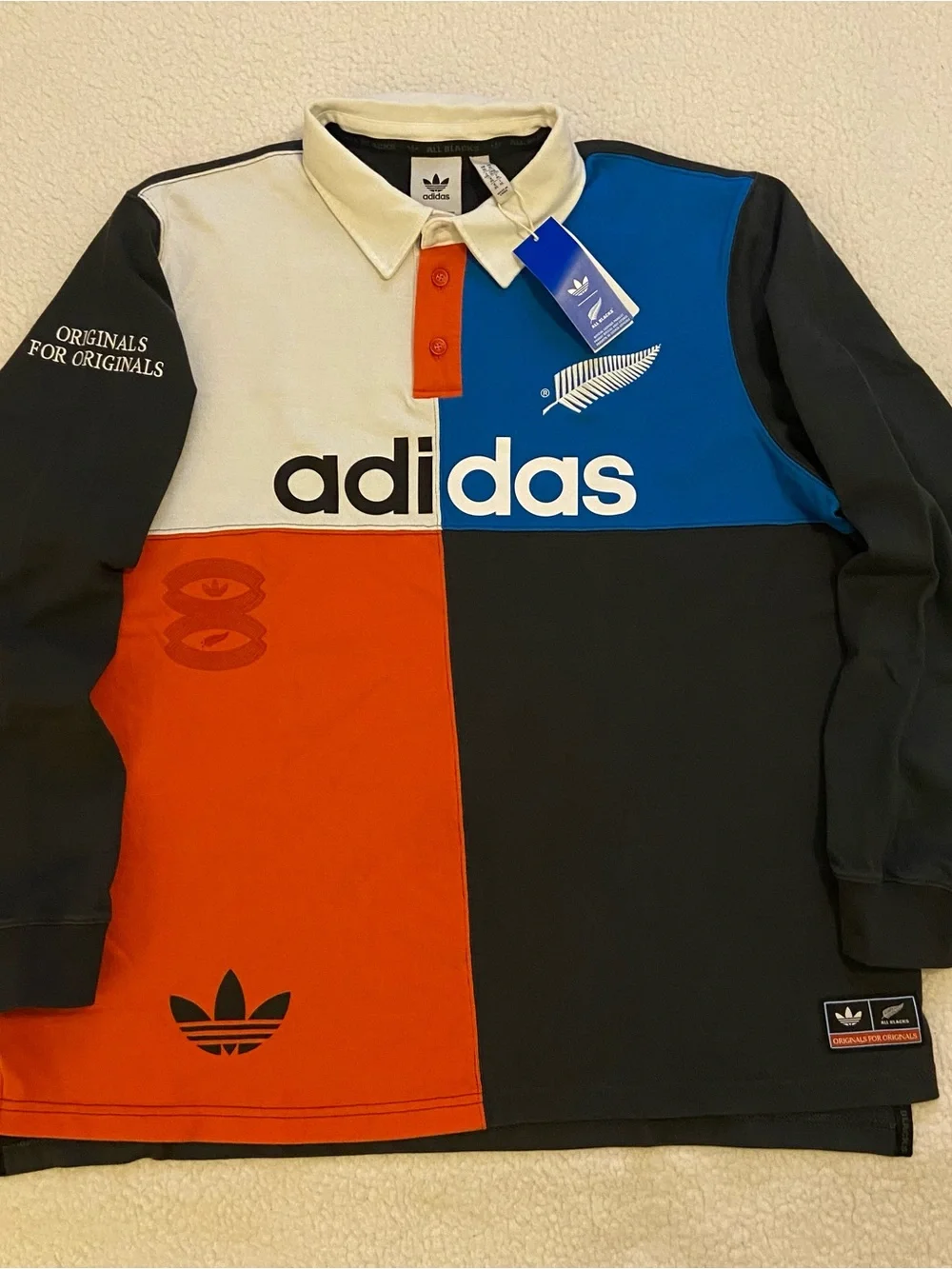 ADIDAS ORIGINALS & ALL BLACKS Heritage Rugby Polo Shirt Black Men’s SIZE XL $100